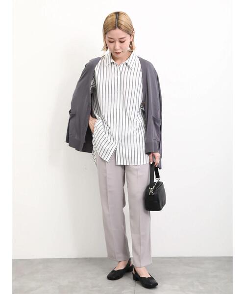 Samansa Mos2 blue(サマンサモスモスブルー)の「【接触冷感】マルチスタイルカーディガン(カーディガン/ボレロ・レディース・ブラック/オレンジ/グリーン/ライトベージュ/グレー/ブルー/オフホワイト・L/M)」の10枚目の写真