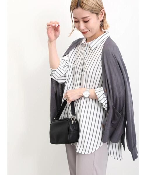 Samansa Mos2 blue(サマンサモスモスブルー)の「【接触冷感】マルチスタイルカーディガン(カーディガン/ボレロ・レディース・ブラック/オレンジ/グリーン/ライトベージュ/グレー/ブルー/オフホワイト・L/M)」の11枚目の写真