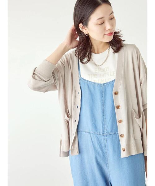 Samansa Mos2 blue(サマンサモスモスブルー)の「【接触冷感】マルチスタイルカーディガン(カーディガン/ボレロ・レディース・ブラック/オレンジ/グリーン/ライトベージュ/グレー/ブルー/オフホワイト・L/M)」の15枚目の写真