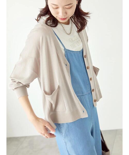 Samansa Mos2 blue(サマンサモスモスブルー)の「【接触冷感】マルチスタイルカーディガン(カーディガン/ボレロ・レディース・ブラック/オレンジ/グリーン/ライトベージュ/グレー/ブルー/オフホワイト・L/M)」の16枚目の写真