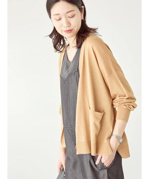 Samansa Mos2 blue(サマンサモスモスブルー)の「【接触冷感】マルチスタイルカーディガン(カーディガン/ボレロ・レディース・ブラック/オレンジ/グリーン/ライトベージュ/グレー/ブルー/オフホワイト・L/M)」の19枚目の写真