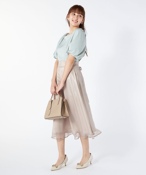 LAISSE PASSE（レッセパッセ）の「バルーンスリーブペプラムブラウス（シャツ/ブラウス・レディース・ブラック/アイボリー/ミント・MEDIUM）」の22枚目の写真