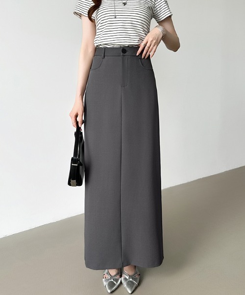 グレー スリット入り タイトスカート セール】【新色登場】 バックスリット入り ナロースカート