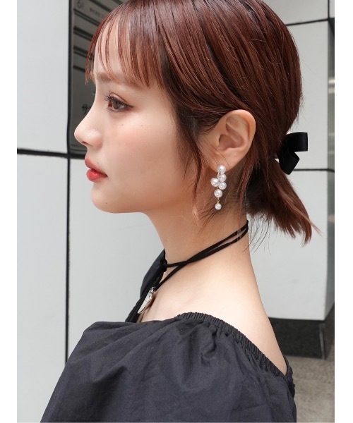 JUMELLE(ジュメロ)の「berry pearl pierce(ピアス(両耳用)・レディース・ホワイト・FREE)」の1枚目の写真