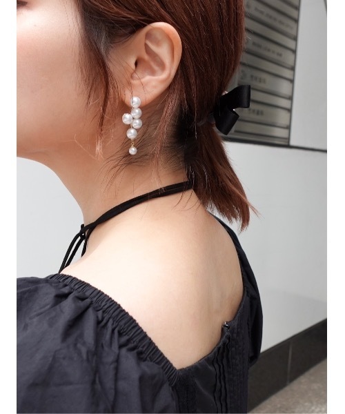 JUMELLE(ジュメロ)の「berry pearl pierce(ピアス(両耳用)・レディース・ホワイト・FREE)」の3枚目の写真