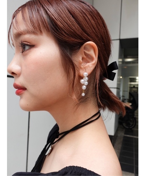 JUMELLE(ジュメロ)の「berry pearl pierce(ピアス(両耳用)・レディース・ホワイト・FREE)」の4枚目の写真
