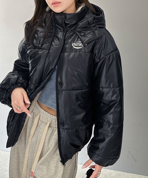 セール】冬もアクティブに！中綿フード付ショートジャケットブルゾン