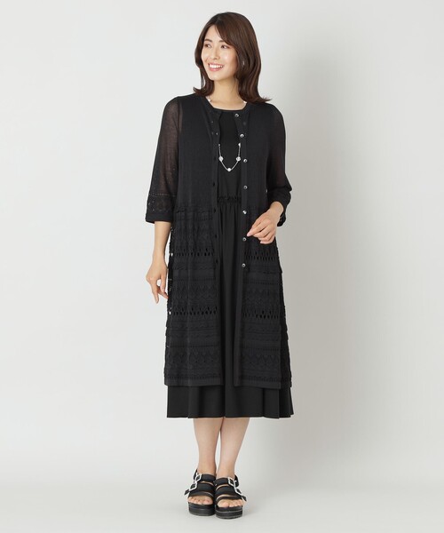 【セール】コットンポリエステル ロングカーディガン（カーディガン/ボレロ）｜TO BE CHIC（トゥー ビー シック）