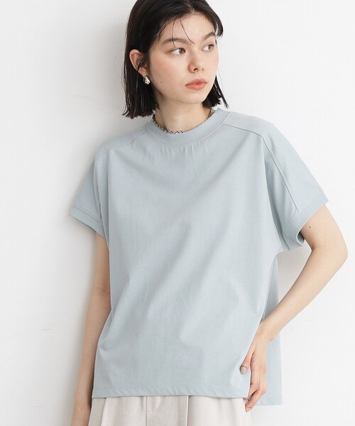 THE SHOP TK (ザ ショップ ティーケー )の「◆【UV/接触冷感/洗濯OK/毛玉になりにくい】サスティナブルフレンチプルオーバー(Tシャツ/カットソー・レディース・チャコールグレー/オフホワイト/サックスブルー/ブラック・13/12)」の4枚目の写真