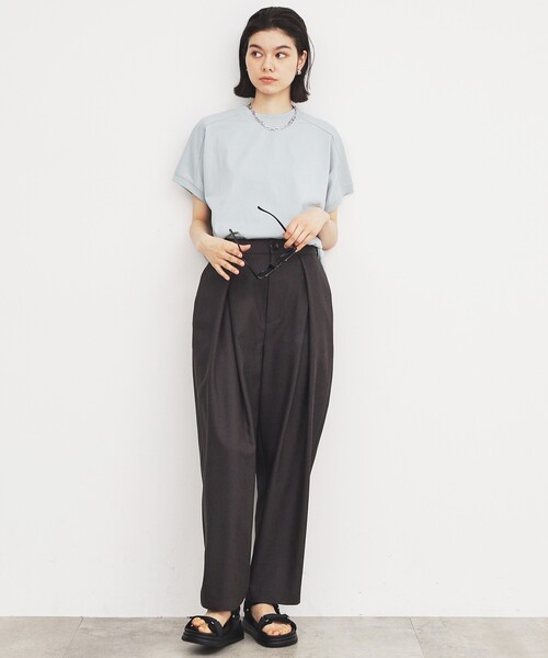 THE SHOP TK (ザ ショップ ティーケー )の「◆【UV/接触冷感/洗濯OK/毛玉になりにくい】サスティナブルフレンチプルオーバー(Tシャツ/カットソー・レディース・チャコールグレー/オフホワイト/サックスブルー/ブラック・13/12)」の6枚目の写真