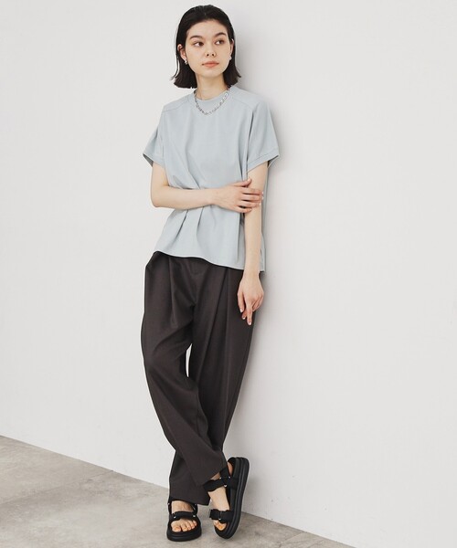 THE SHOP TK (ザ ショップ ティーケー )の「◆【UV/接触冷感/洗濯OK/毛玉になりにくい】サスティナブルフレンチプルオーバー(Tシャツ/カットソー・レディース・チャコールグレー/オフホワイト/サックスブルー/ブラック・13/12)」の7枚目の写真