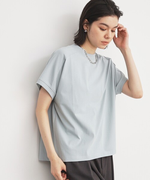 THE SHOP TK (ザ ショップ ティーケー )の「◆【UV/接触冷感/洗濯OK/毛玉になりにくい】サスティナブルフレンチプルオーバー(Tシャツ/カットソー・レディース・チャコールグレー/オフホワイト/サックスブルー/ブラック・13/12)」の9枚目の写真