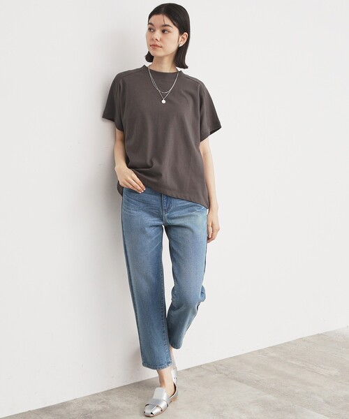 THE SHOP TK (ザ ショップ ティーケー )の「◆【UV/接触冷感/洗濯OK/毛玉になりにくい】サスティナブルフレンチプルオーバー(Tシャツ/カットソー・レディース・チャコールグレー/オフホワイト/サックスブルー/ブラック・13/12)」の10枚目の写真
