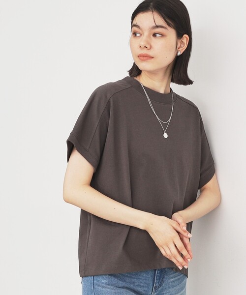 THE SHOP TK (ザ ショップ ティーケー )の「◆【UV/接触冷感/洗濯OK/毛玉になりにくい】サスティナブルフレンチプルオーバー(Tシャツ/カットソー・レディース・チャコールグレー/オフホワイト/サックスブルー/ブラック・13/12)」の13枚目の写真