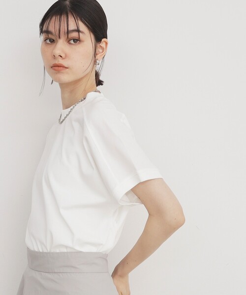 THE SHOP TK (ザ ショップ ティーケー )の「◆【UV/接触冷感/洗濯OK/毛玉になりにくい】サスティナブルフレンチプルオーバー(Tシャツ/カットソー・レディース・チャコールグレー/オフホワイト/サックスブルー/ブラック・13/12)」の16枚目の写真