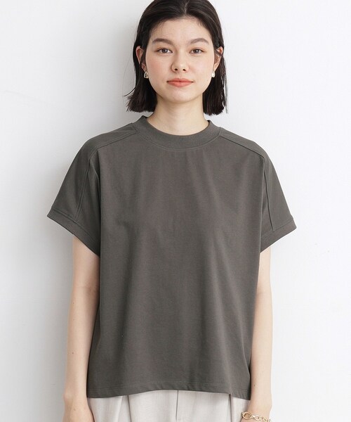 THE SHOP TK (ザ ショップ ティーケー )の「◆【UV/接触冷感/洗濯OK/毛玉になりにくい】サスティナブルフレンチプルオーバー(Tシャツ/カットソー・レディース・チャコールグレー/オフホワイト/サックスブルー/ブラック・13/12)」の17枚目の写真