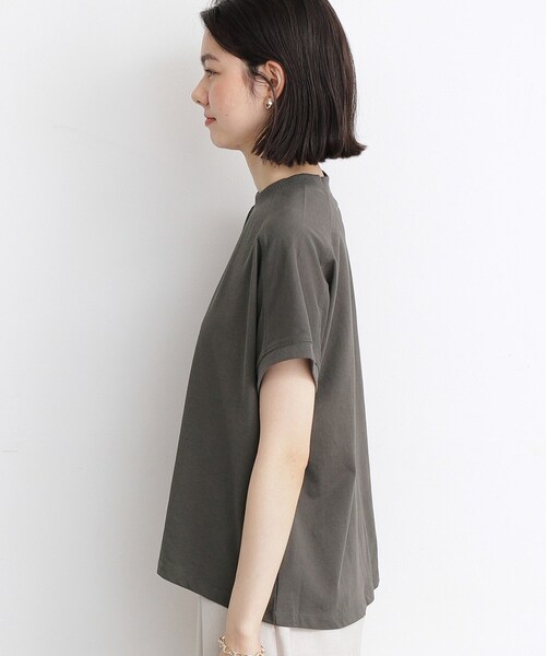 THE SHOP TK (ザ ショップ ティーケー )の「◆【UV/接触冷感/洗濯OK/毛玉になりにくい】サスティナブルフレンチプルオーバー(Tシャツ/カットソー・レディース・チャコールグレー/オフホワイト/サックスブルー/ブラック・13/12)」の18枚目の写真