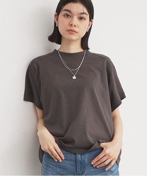 THE SHOP TK (ザ ショップ ティーケー )の「◆【UV/接触冷感/洗濯OK/毛玉になりにくい】サスティナブルフレンチプルオーバー(Tシャツ/カットソー・レディース・チャコールグレー/オフホワイト/サックスブルー/ブラック・13/12)」の3枚目の写真