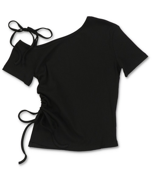 SPINNS(スピンズ)の「肩リボン半袖リブカットソー(Tシャツ/カットソー・レディース・ホワイト/ピンク/ブラック・ONESIZE)」の14枚目の写真