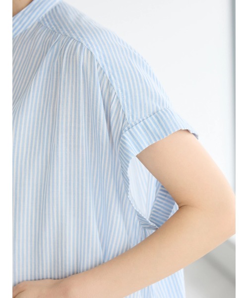 CRAFT STANDARD BOUTIQUE(クラフトスタンダードブティック)の「インド綿バンドカラーワンピース(ワンピース・レディース・ネイビー/グレー系その他2/サックスブルー系3/ラベンダー・FREE)」の11枚目の写真