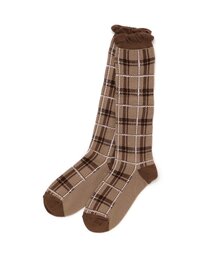 apres les cours | チェック・ハート・花柄ハイソックス(ソックス/靴下)