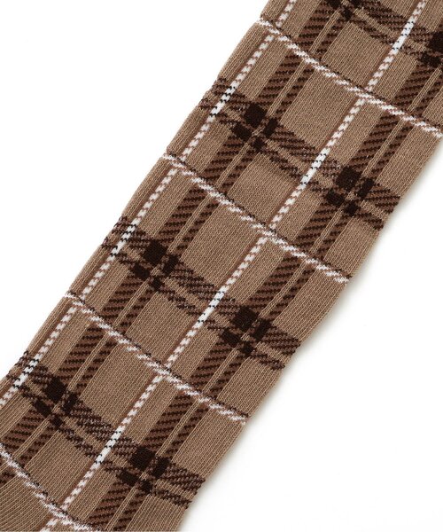 apres les cours（アプレレクール）の「チェック・ハート・花柄ハイソックス（ソックス/靴下・キッズ・ブラック/アイボリー/チェック・12/15 /18/21）」の5枚目の写真