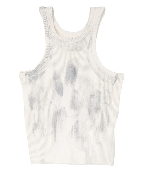 miette（ミエット）の「ラメプリントアメスリタンクトップ（タンクトップ・レディース・ブラック/オフホワイト・FREE）」の5枚目の写真