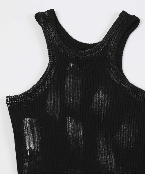 miette（ミエット）の「ラメプリントアメスリタンクトップ（タンクトップ・レディース・ブラック/オフホワイト・FREE）」の7枚目の写真