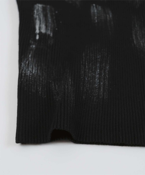 miette（ミエット）の「ラメプリントアメスリタンクトップ（タンクトップ・レディース・ブラック/オフホワイト・FREE）」の9枚目の写真