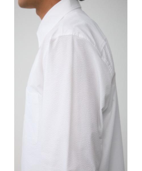 AZUL by moussy(アズールバイマウジー)の「シアサッカー7分袖シャツ(シャツ/ブラウス・メンズ・ブラック系その他/グレー系その他/ホワイト・MEDIUM/LARGE)」の11枚目の写真