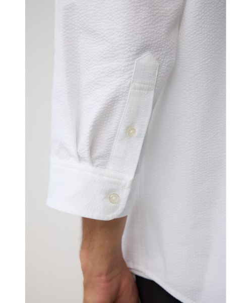 AZUL by moussy(アズールバイマウジー)の「シアサッカー7分袖シャツ(シャツ/ブラウス・メンズ・ブラック系その他/グレー系その他/ホワイト・MEDIUM/LARGE)」の13枚目の写真
