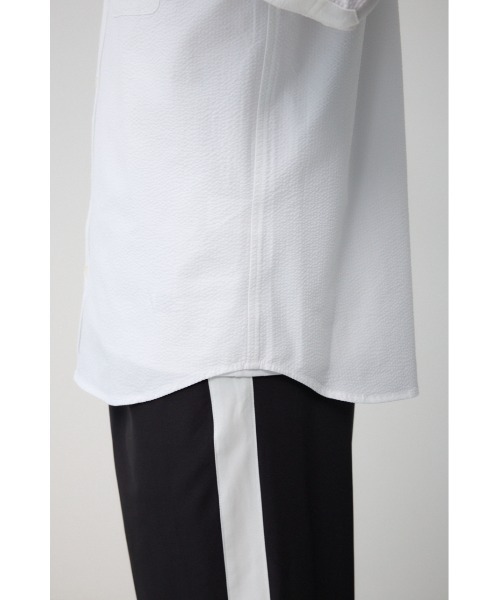 AZUL by moussy(アズールバイマウジー)の「シアサッカー7分袖シャツ(シャツ/ブラウス・メンズ・ブラック系その他/グレー系その他/ホワイト・MEDIUM/LARGE)」の14枚目の写真