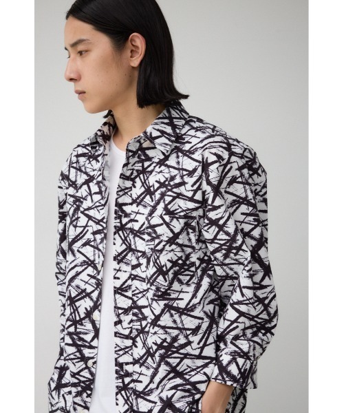 AZUL by moussy(アズールバイマウジー)の「シアサッカー7分袖シャツ(シャツ/ブラウス・メンズ・ブラック系その他/グレー系その他/ホワイト・MEDIUM/LARGE)」の15枚目の写真