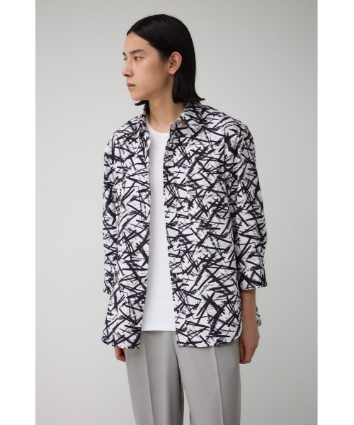 AZUL by moussy(アズールバイマウジー)の「シアサッカー7分袖シャツ(シャツ/ブラウス・メンズ・ブラック系その他/グレー系その他/ホワイト・MEDIUM/LARGE)」の16枚目の写真
