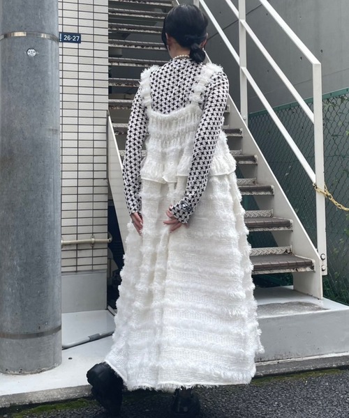 Candy Stripper（キャンディストリッパー）の「FLUFFY FRINGE ドレス（ワンピース・レディース・オフホワイト/グレー/ブラック・2）」の15枚目の写真