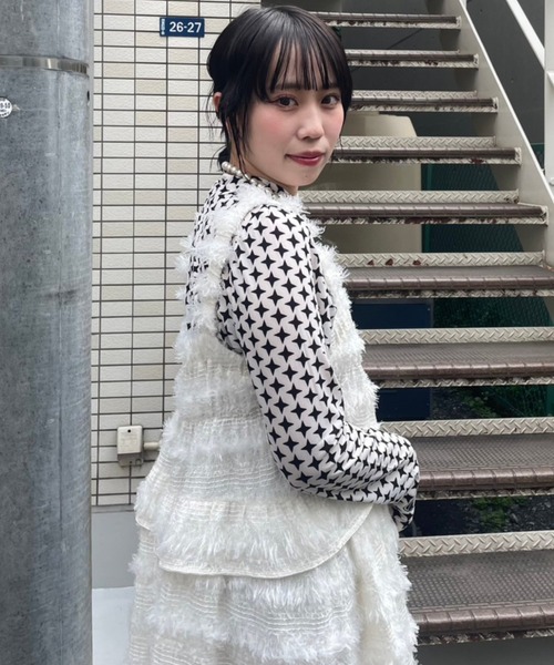 Candy Stripper（キャンディストリッパー）の「FLUFFY FRINGE ドレス（ワンピース・レディース・オフホワイト/グレー/ブラック・2）」の18枚目の写真