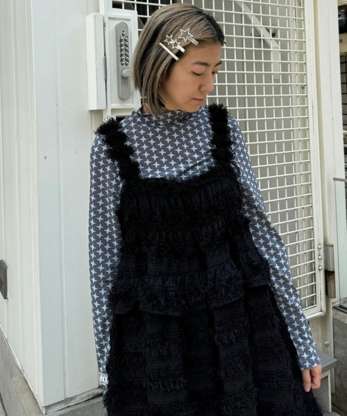 Candy Stripper（キャンディストリッパー）の「FLUFFY FRINGE ドレス（ワンピース・レディース・オフホワイト/グレー/ブラック・2）」の4枚目の写真