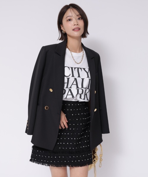 Apuweiser-riche(アプワイザーリッシェ)の「ダブルテーラージャケット(その他アウター・レディース・ブラック/グレー・2/1)」の11枚目の写真