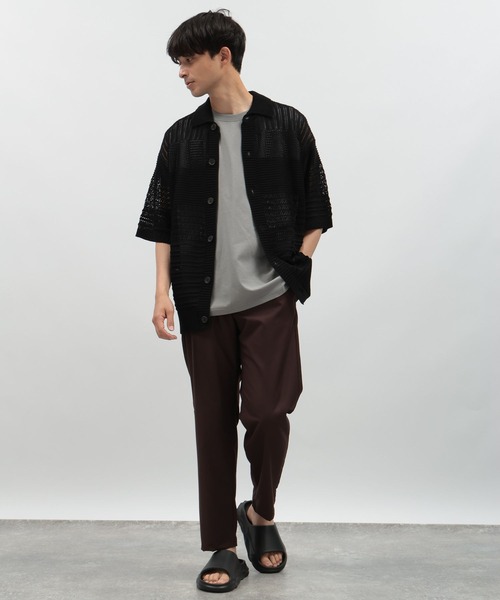 LAKOLE（ラコレ）の「スカシアミニットシャツ半袖 / 138984（ニット/セーター・メンズ・グリーン/ブラウン/ブラック・LARGE/MEDIUM）」の13枚目の写真