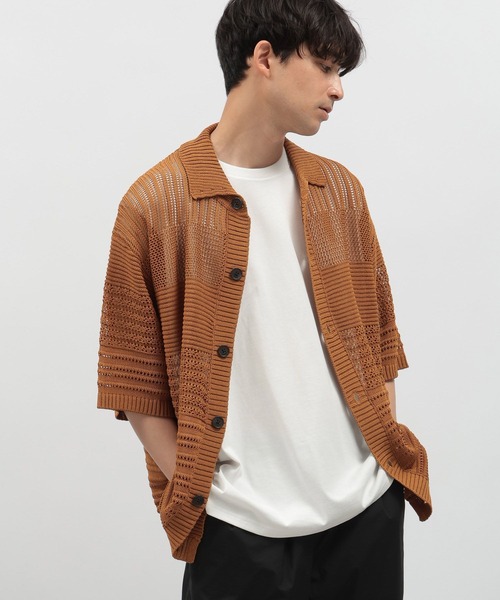 LAKOLE（ラコレ）の「スカシアミニットシャツ半袖 / 138984（ニット/セーター・メンズ・グリーン/ブラウン/ブラック・LARGE/MEDIUM）」の10枚目の写真