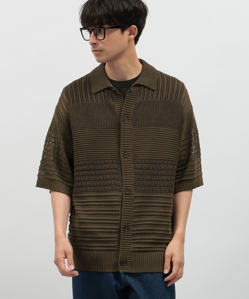 LAKOLE（ラコレ）の「スカシアミニットシャツ半袖 / 138984（ニット/セーター・メンズ・グリーン/ブラウン/ブラック・LARGE/MEDIUM）」の8枚目の写真