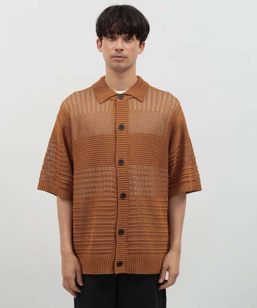 LAKOLE（ラコレ）の「スカシアミニットシャツ半袖 / 138984（ニット/セーター・メンズ・グリーン/ブラウン/ブラック・LARGE/MEDIUM）」の7枚目の写真