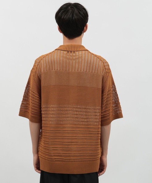 LAKOLE（ラコレ）の「スカシアミニットシャツ半袖 / 138984（ニット/セーター・メンズ・グリーン/ブラウン/ブラック・LARGE/MEDIUM）」の5枚目の写真