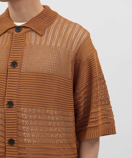 LAKOLE（ラコレ）の「スカシアミニットシャツ半袖 / 138984（ニット/セーター・メンズ・グリーン/ブラウン/ブラック・LARGE/MEDIUM）」の22枚目の写真