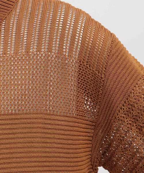 LAKOLE（ラコレ）の「スカシアミニットシャツ半袖 / 138984（ニット/セーター・メンズ・グリーン/ブラウン/ブラック・LARGE/MEDIUM）」の18枚目の写真