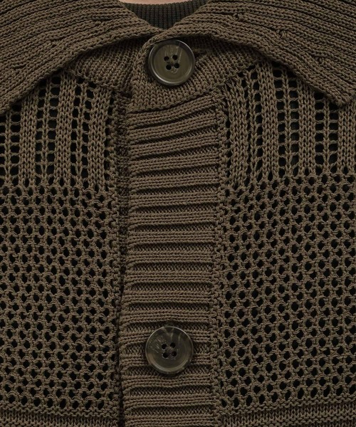 LAKOLE（ラコレ）の「スカシアミニットシャツ半袖 / 138984（ニット/セーター・メンズ・グリーン/ブラウン/ブラック・LARGE/MEDIUM）」の15枚目の写真