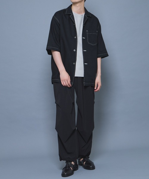 UNITED TOKYO(ユナイテッドトウキョウ)の「9oz ショートスリーブデニムシャツ(シャツ/ブラウス・メンズ・ダークインディゴブルー/ブラック・1/2)」の17枚目の写真