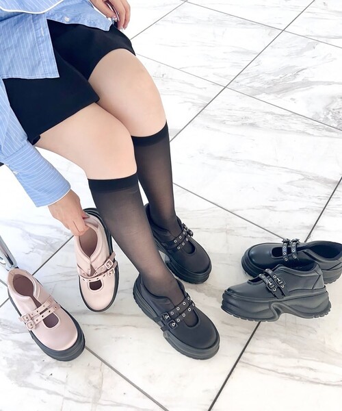 ESPERANZA（エスペランサ）の「ダブルストラップスニーカー（スニーカー・レディース・ブラック/ブラック系2/ピンク系7・S/M/L/LL）」の20枚目の写真