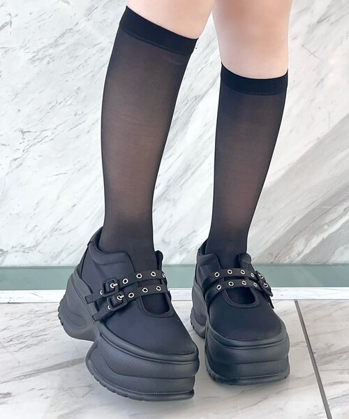 ESPERANZA（エスペランサ）の「ダブルストラップスニーカー（スニーカー・レディース・ブラック/ブラック系2/ピンク系7・S/M/L/LL）」の22枚目の写真