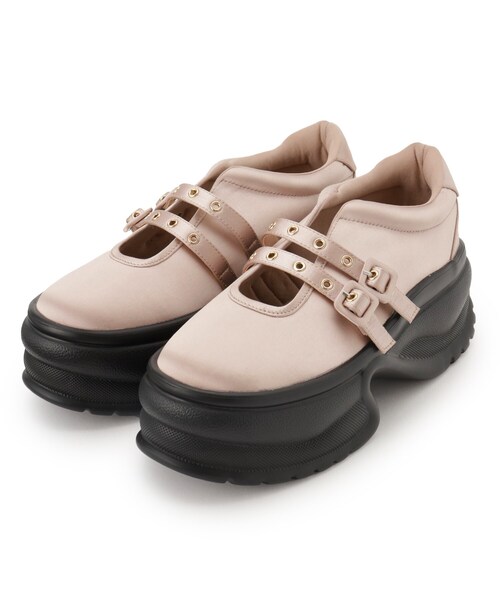 ESPERANZA（エスペランサ）の「ダブルストラップスニーカー（スニーカー・レディース・ブラック/ブラック系2/ピンク系7・S/M/L/LL）」の5枚目の写真